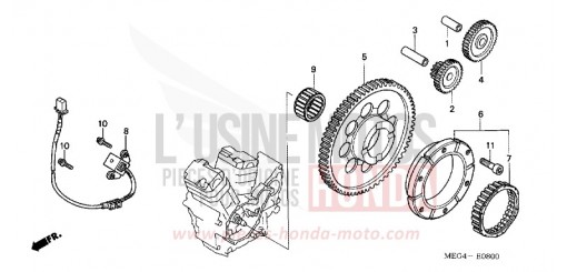 EMBRAYAGE DE DEMARRAGE VT750C4 de 2004
